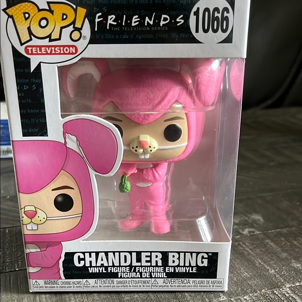 Funko Pop Friends Chandler Bing Pink Bunny Figure